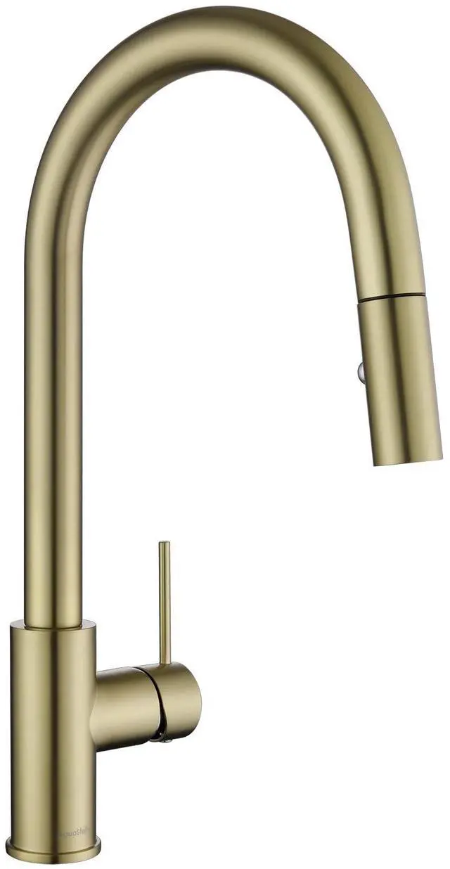 Main image of AS60CB Brushed Gold Softly Kitchen Sink Faucet with Pull Down Sprayer Single Handle