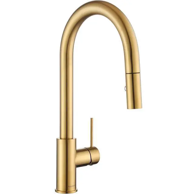 Main image of AS60BG Brushed Gold Brightly Kitchen Sink Faucet with Pull Down Sprayer Single Handle