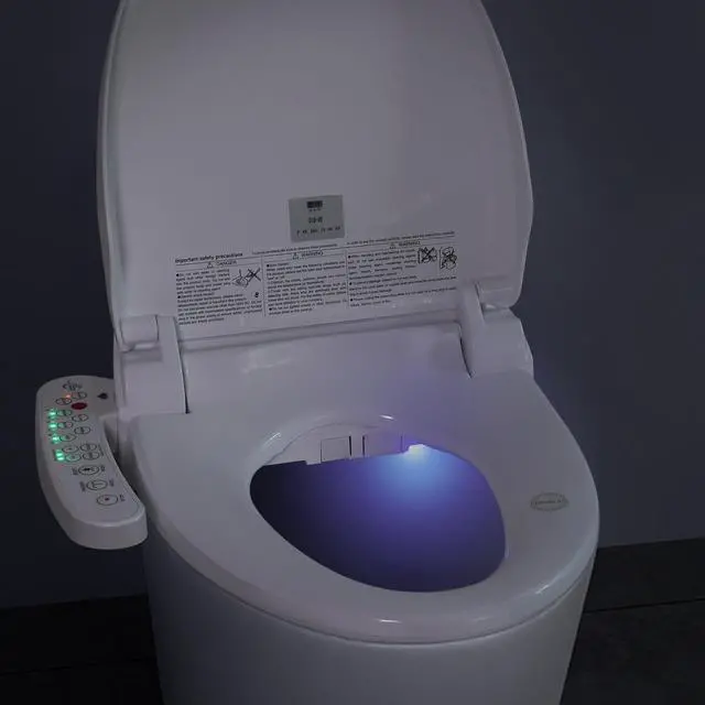 Alt view image 6 of 6 - Bidet Toilet Seat Electric Warm Water Bidet with Warm Air Drying, Heated Seat with Self-cleaning Nozzle Temperature Adjustable White Toilet Seat