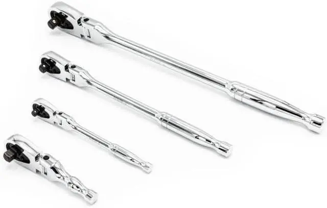Alt view image 2 of 3 - 4 Piece 1/4", 3/8" & 1/2" Drive 120XP Flex Head Ratchet Set | 81230P