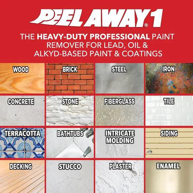 Alt view image 3 of 6 - Peel Away 1 Paint Remover - HEAVY DUTY - Removes Up to 30 Layers of Lead, Oil, & Alkyd-Based Paints & Coatings - The Older the Paint the Better - Complete Paint Removal System Under the Lid - 5 Gallon