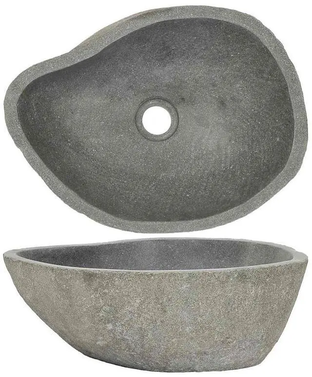 Main image of Wash Basin, Bathroom Sink Bath Wash Bowl, Vanity Sink Bathroom Basin Small Bathroom Sink, Countertop Wash Basin Wash Sink, River Stone Oval