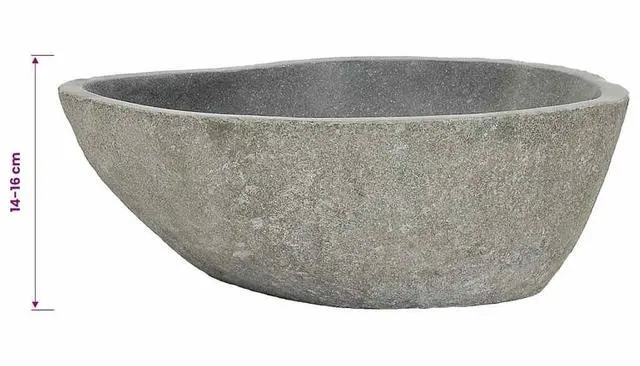 Alt view image 5 of 6 - Wash Basin, Bathroom Sink Bath Wash Bowl, Vanity Sink Bathroom Basin Small Bathroom Sink, Countertop Wash Basin Wash Sink, River Stone Oval