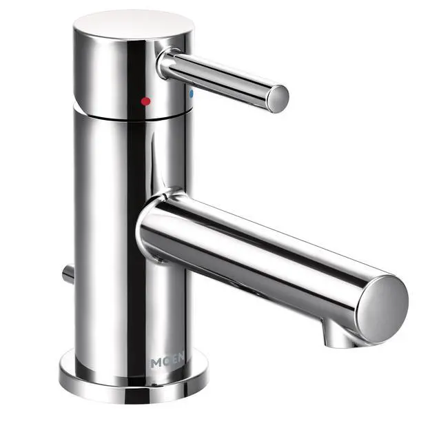 Main image of Align Chrome One-Handle Single Hole Low Profile Modern Bathroom Faucet with Drain Assembly, 6191