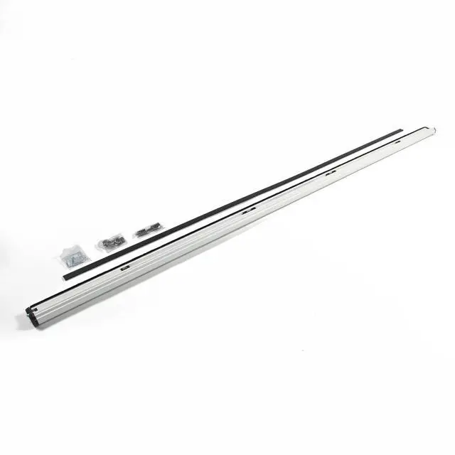 Alt view image 4 of 6 - T- Astragals for Your Double Door Heavy Duty - Satin Anodized Combination Astragal and Flush Bolt Assembly. Double Door Seal Closer - Double Door Central Lock - Passive Door Lock (White 80 Inch)