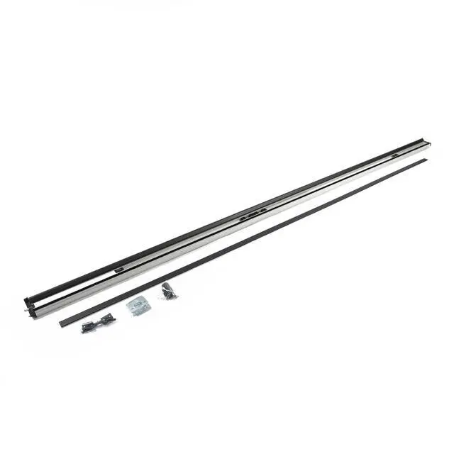 Alt view image 4 of 6 - T- Astragals for Your Double Door Heavy Duty - Satin Anodized Combination Astragal and Flush Bolt Assembly. Double Door Seal Closer - Double Door Central Lock - Passive Door Lock (Silver 80 Inch)