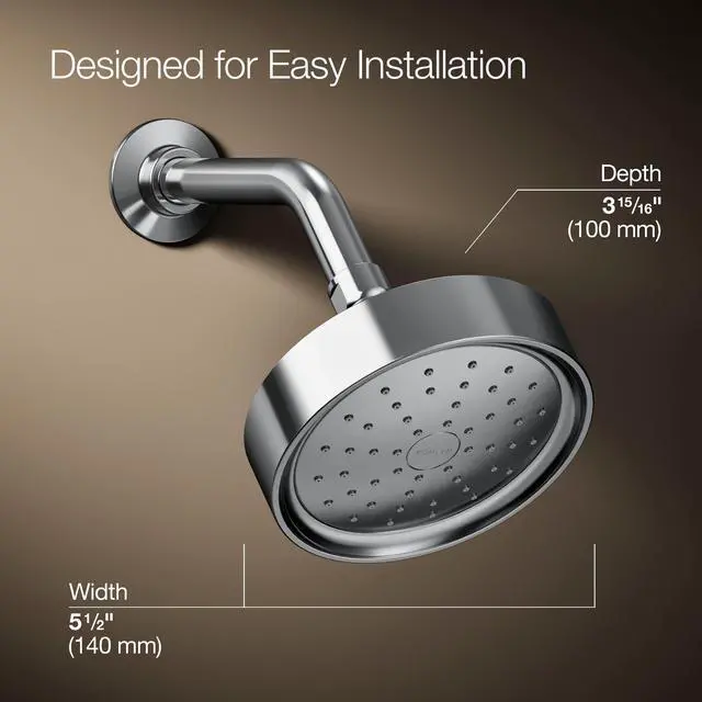 Alt view image 3 of 6 - 965-AK-CP Purist® Single-function showerhead, 2.5 gpm, Polished Chrome
