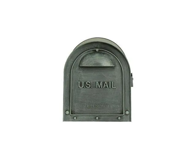 Alt view image 5 of 6 - Special Lite Classic Curbside Mailbox - Verde Green Aluminum Mailbox for Post Mount - SCC-1008-VG