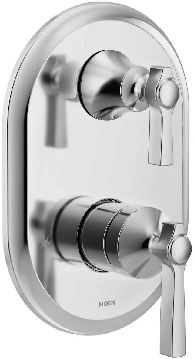 Main image of UTS2411 Flara M-CORE 3-Series 2-Handle Shower Trim with Integrated Transfer Valve, Valve Required, Chrome