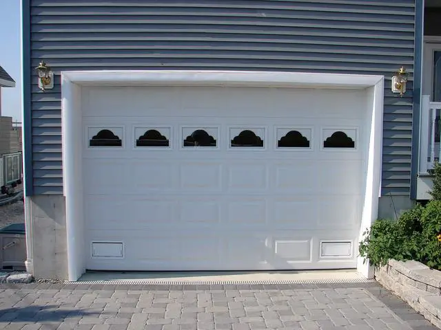 Alt view image 2 of 2 - Insulated Foundation Flood Vent Garage Door Model, FEMA Compliant and ICC-ES Certified Model 1540-524 (White)