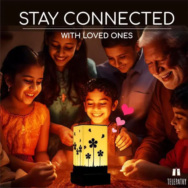 Alt view image 2 of 6 - Friendship Lamps, Telepathy Flora, Long Distance WiFi Touch Light, Stay Connected from Anywhere, 250+ Colors, Gift for Couples, Friends & Family, Fathers Day, No Subscription (Set of 6)