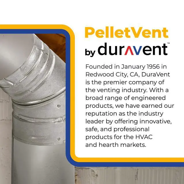 Alt view image 6 of 6 - 3 Inch PelletVent Stainless Steel Double Wall Vent Pipe Kit - Pellet Stove Exhaust for Indoor Heater, Horizontal Venting System with Cleanout Tee Cap