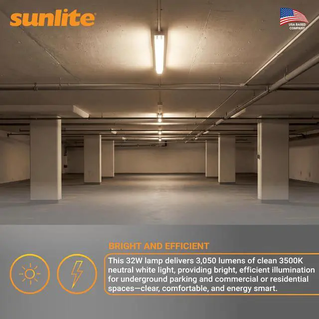 Alt view image 5 of 6 - F32T8/SP835 T8 Linear Fluorescent Lamp, 32 Watts, 3050 Lumens, 3500K Neutral White, Medium G13 Bi Pin Base, High Performance Straight Tube, 30 Pack