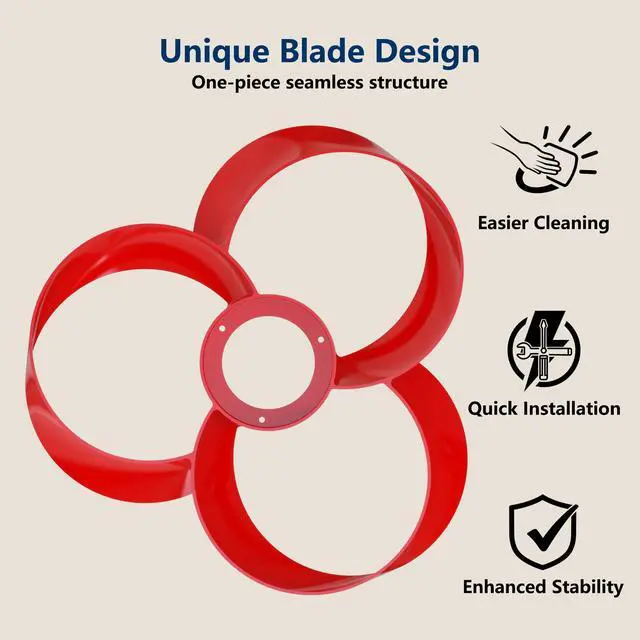Alt view image 3 of 6 - 22 Inch Ceiling Fan with Light and Remote, Quiet DC Motor, Dimmable LED, Reversible 3-Speed Control, Easy Installation Downrod Fan for Small Rooms (Red)