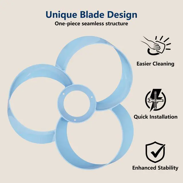 Alt view image 3 of 6 - 22 Inch Ceiling Fan with Light and Remote, Quiet DC Motor, Dimmable LED, Reversible 3-Speed Control, Easy Installation Downrod Fan for Small Rooms (Blue)