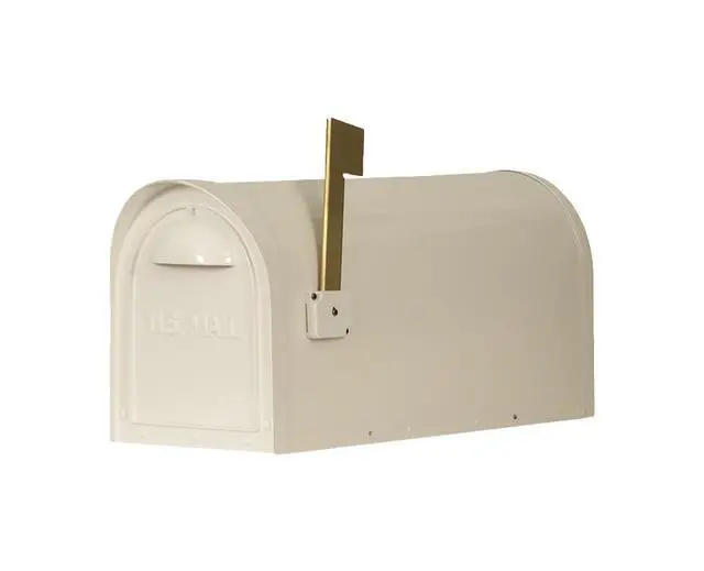 Alt view image 3 of 6 - Special Lite Classic Curbside Mailbox - White Aluminum Mailbox for Post Mount - SCC-1008-WH