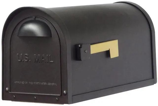 Main image of Special Lite Classic Curbside Mailbox - Black Aluminum Mailbox for Post Mount - SCC-1008-BLK