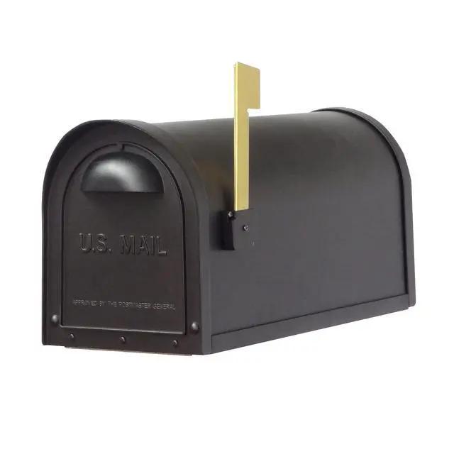 Alt view image 3 of 6 - Special Lite Classic Curbside Mailbox - Black Aluminum Mailbox for Post Mount - SCC-1008-BLK