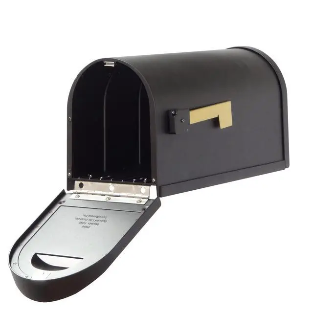 Alt view image 4 of 6 - Special Lite Classic Curbside Mailbox - Black Aluminum Mailbox for Post Mount - SCC-1008-BLK