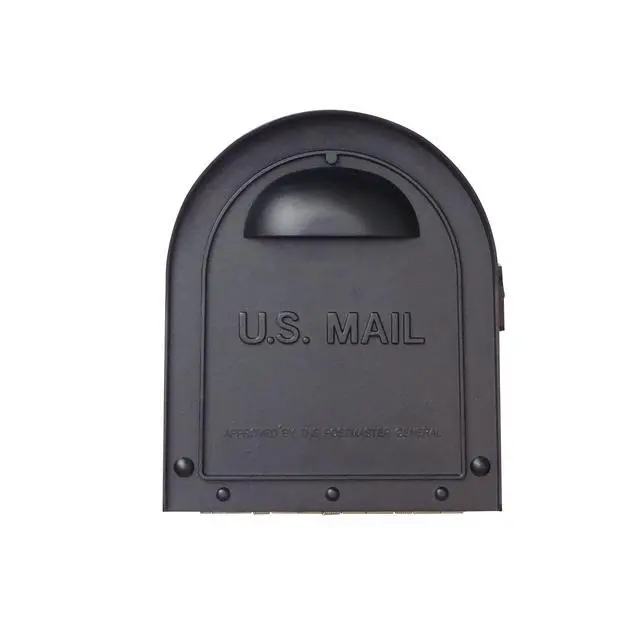 Alt view image 5 of 6 - Special Lite Classic Curbside Mailbox - Black Aluminum Mailbox for Post Mount - SCC-1008-BLK