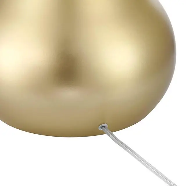 Alt view image 5 of 6 - Moderne Mid Century Modern 62" Tall Standing Floor Lamp Droplet Foot Switch Metal Soft Gold Finish Living Room Bedroom House Reading Office Home Decor Entryway White Drum Shade