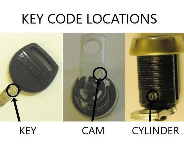 Alt view image 6 of 6 - 26100388, Set of (6) Replacement Lock & Key Kit for Rotary Latches, Key Code 0006
