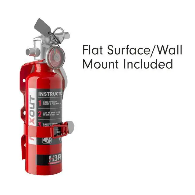 Alt view image 4 of 6 - MaxOut Compact Fire Extinguisher for Vehicles Cars, Trucks, UTVs, RVs & Boats | Off-Road Ready | Refillable Purple K Dry Chemical | Class BC | Mounting Bracket | UL Listed | Red 1.0 lb