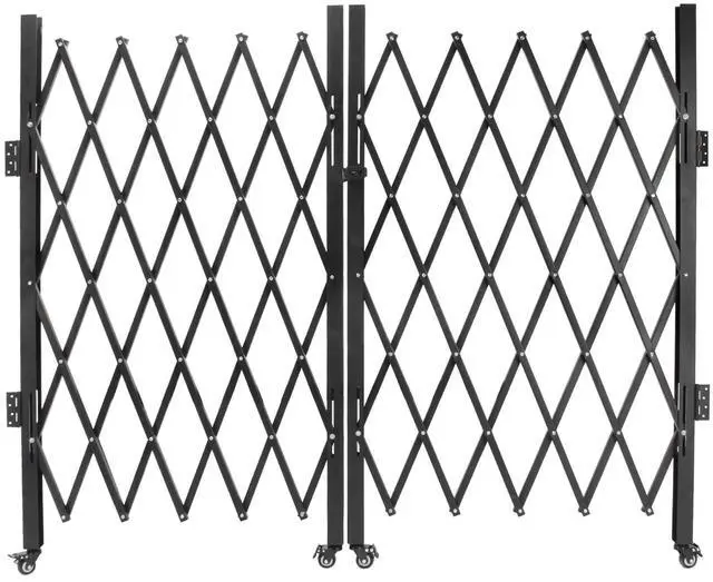 Main image of Single Folding Security Gates Accordion Door, 143" W x 62" H Metal Expandable Fence 360Rolling Expanding Outdoor Security Scissor Gate for Courtyards, Garages, Gardens