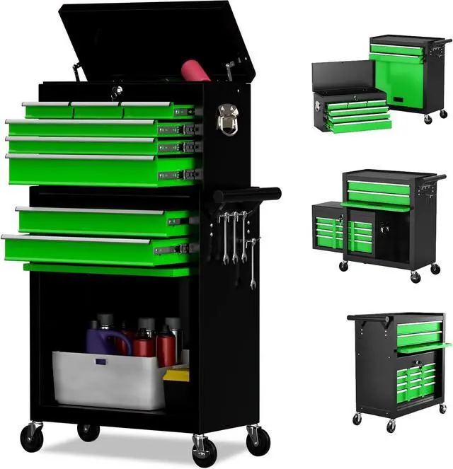 Main image of 8-Drawer Rolling Tool Chest Tool Box,Removable Tool Storage Cabinet with 4 Wheels