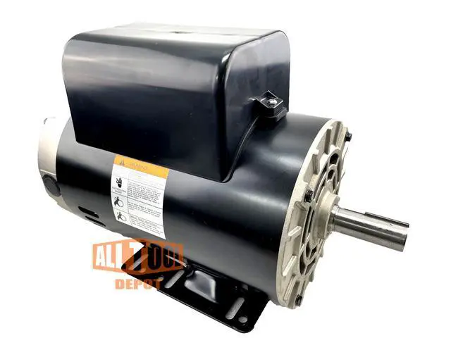Alt view image 3 of 6 - New 5 HP 3450 RPM, 56 Frame, 230V, 22Amp, 7/8" Shaft, Single Phase NEMA Air Compressor Motor - EM-05A