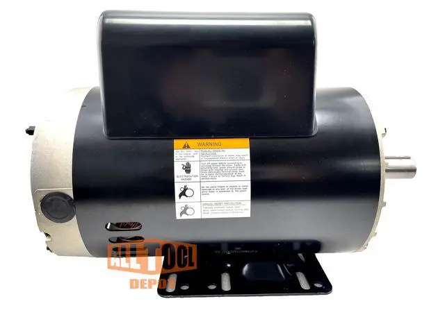 Alt view image 4 of 6 - New 5 HP 3450 RPM, 56 Frame, 230V, 22Amp, 7/8" Shaft, Single Phase NEMA Air Compressor Motor - EM-05A