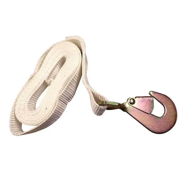 Alt view image 4 of 6 - 2" x 13' Foot White Ratchet Strap with Snap Hook | Polyester Tie Down | 2" Inch Width | White | for Tying Down Canopy Tents, Inflatables, and Securing Cargo | 10 Pack