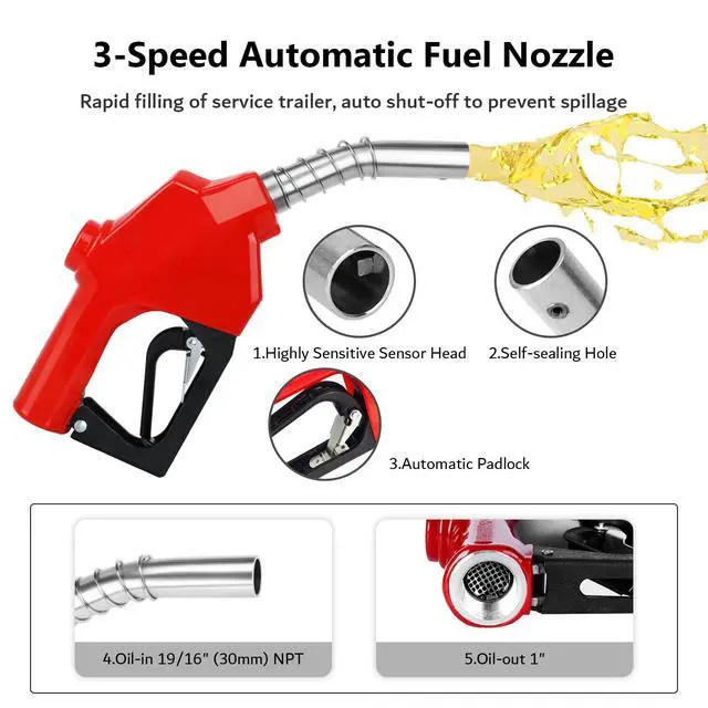 Alt view image 4 of 6 - 1 Inch Fuel Hose Reel 50ft Retractable Heavy Duty Hose Reel for Diesel Fuel Can Spring Driven Autoswing 300 PSI Fast Pump Fuel Line Hose with Nozzle for Tank Truck Boats Air Vehicle