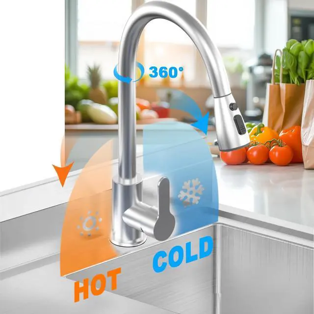 Alt view image 3 of 6 - Stainless Steel Utility Sink Freestanding Single Bowl Laundry Sink with Hot and Cold Water Plumbing Workbench Drawers for Laundry Room Farmhouse Indoor and Outdoor Sink