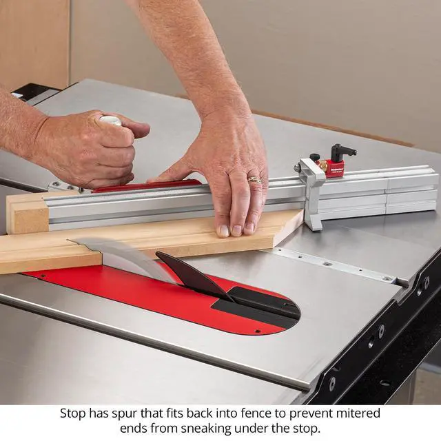 Alt view image 6 of 6 - in-DEXABLE Miter Gauge Precision Table Saw Cross-Cuts with Micro-Adjust Flip Stop, Indexed Angles & Leaf Spring Miter Bar USA-Made IMG-I
