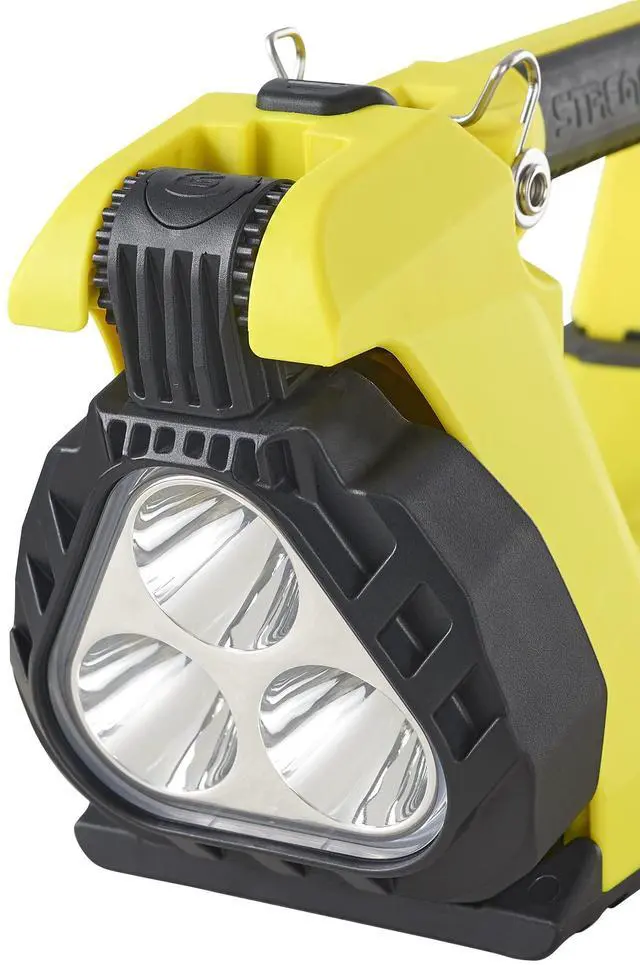 Alt view image 2 of 6 - 44371 Vulcan Clutch 1700-Lumen Rechargeable Multi-Function Lantern with 120V/100V AC/12V DC, Includes Heavy Duty Shoulder Strap, Yellow