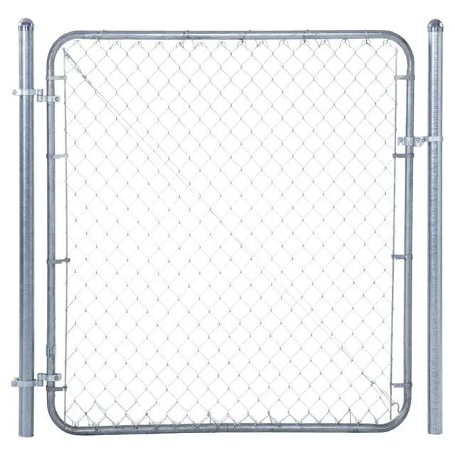 Alt view image 4 of 6 - Adjust-A-Gate Chain Link Walk Gate Kit, Fits 24-72 in. Openings & Up to 4 ft., Round Corner Frame, Gray - Heavy-Duty Outdoor Reinforcement & Accessories for Gates and Fences