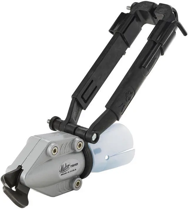 Main image of TSHD TurboShear Heavy-Duty Drill Attachment 18-Gauge Galvanized Steel | 360° Rotating Head | Telescoping Clamp Fits All Drills | Cuts Corrugated Panels, Spiral Duct & Ribs | Made in USA