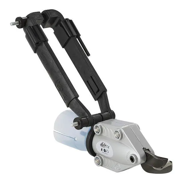 Alt view image 2 of 6 - TSHD TurboShear Heavy-Duty Drill Attachment 18-Gauge Galvanized Steel | 360° Rotating Head | Telescoping Clamp Fits All Drills | Cuts Corrugated Panels, Spiral Duct & Ribs | Made in USA