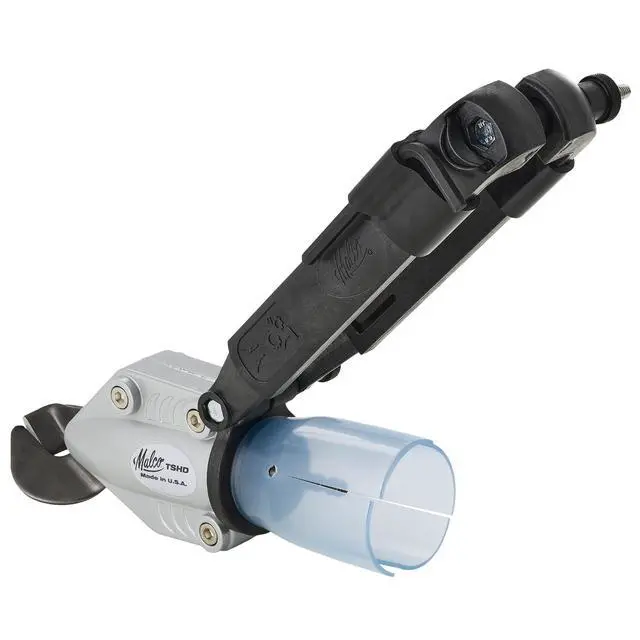 Alt view image 4 of 6 - TSHD TurboShear Heavy-Duty Drill Attachment 18-Gauge Galvanized Steel | 360° Rotating Head | Telescoping Clamp Fits All Drills | Cuts Corrugated Panels, Spiral Duct & Ribs | Made in USA