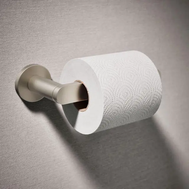 Alt view image 2 of 6 - K73147-BN Composed Wall Mounted Pivoting Toilet Paper Holder Brushed Nickel