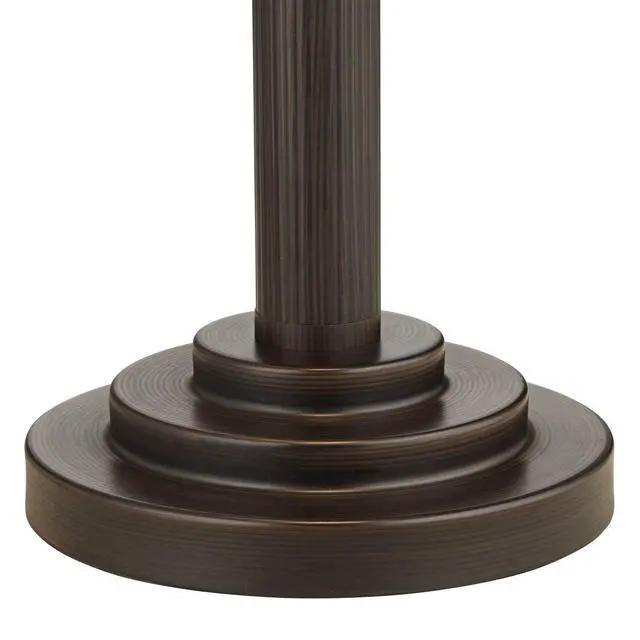 Alt view image 6 of 6 - Mica Collection Mission Tiffany Style Desk Table Lamp 18 1/2" High Rustic Oil Rubbed Bronze Natural Mica Shade Cottage Core Decor for Bedroom House Bedside Nightstand Home