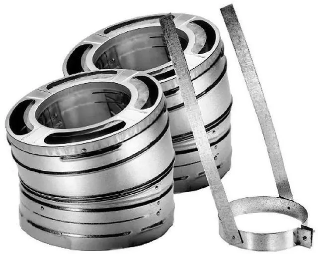 Main image of 30-Degree Stainless Steel Swiveling Elbow Kit for Wood Stove Venting, 6 Inch, DuraPlus - Home Ducting Accessories for Chimney Exhaust Pipe System