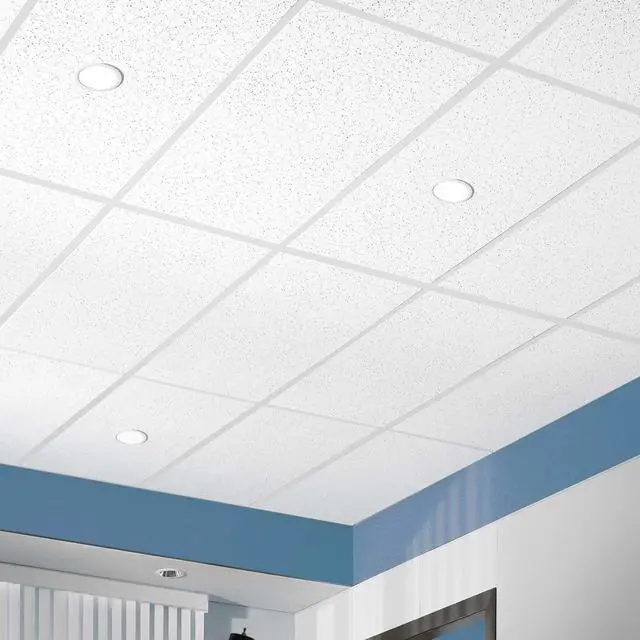 Alt view image 4 of 5 - CORTEGA 769 Acoustic Ceiling Tiles - 2x4, 12 White Tiles for Suspended Ceiling Grid