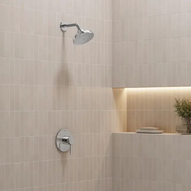 Alt view image 2 of 6 - 14468000 Concetto Shower Valve Trim Kit with Pressure Balance Cartridge, Starlight Chrome