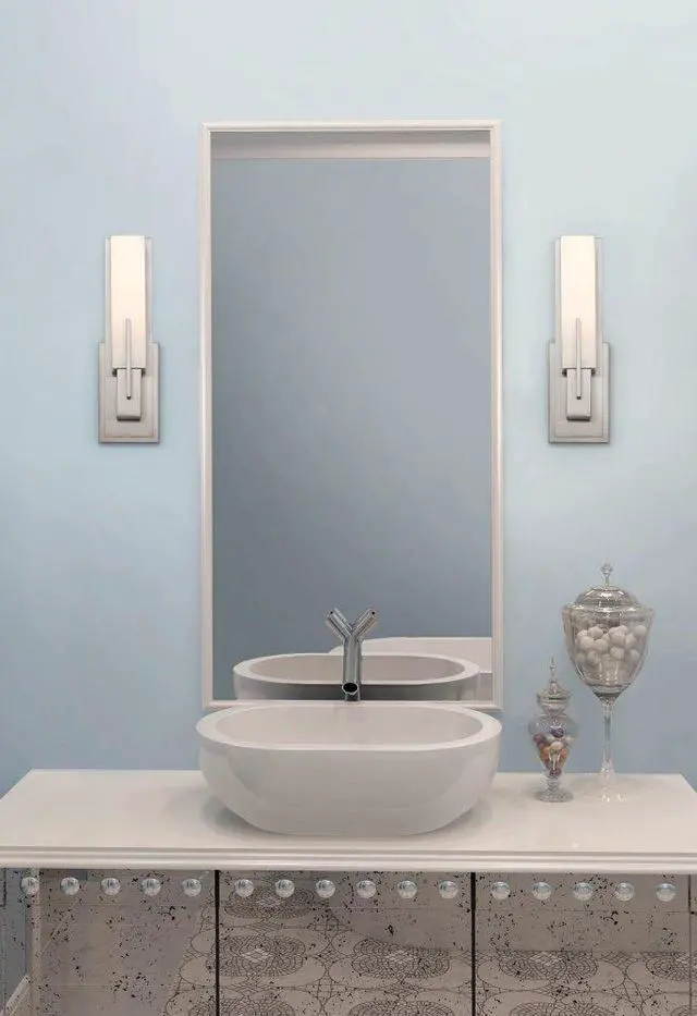 Alt view image 3 of 6 - Midtown Modern Wall Light Sconce Satin Nickel Hardwired 4 1/2" Wide Fixture White Glass Rectangular Shade for Bedroom Bathroom Bedside Living Room Home Hallway Dining Kitchen
