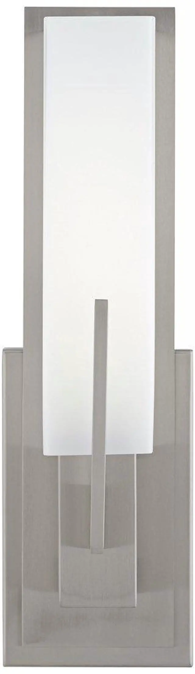 Alt view image 5 of 6 - Midtown Modern Wall Light Sconce Satin Nickel Hardwired 4 1/2" Wide Fixture White Glass Rectangular Shade for Bedroom Bathroom Bedside Living Room Home Hallway Dining Kitchen