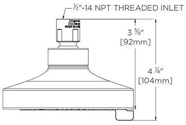 Alt view image 2 of 6 - Polished Chrome, S-6000-E2 Vector Multi-Function Adjustable Shower Head, 2.0 GPM