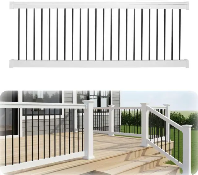 Main image of Bolton Porch and Deck Railing Kit Aluminum and Vinyl Railing Kit for Decks, Porches, Balcony Railing, and More (42 x 72)
