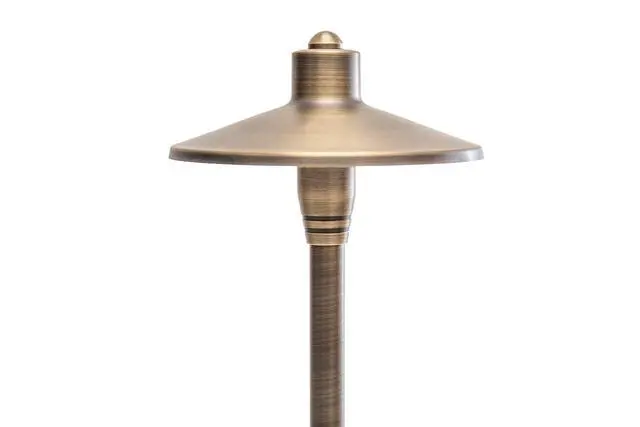 Alt view image 2 of 6 - G2 12V Brass Path Light 4-Pack Kit (Bronze) with 3W 2700K Warm White G4 LED Bulbs for Low Voltage Landscape Lighting on Outdoor Pathway, Walkway, Garden, Driveway or Patio
